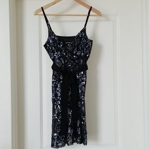 Express Dark blue sequins dress